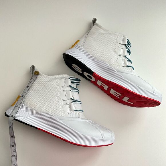 Sorel Out 'N About III Classic Waterproof Lace-up Boots Suede Low White 8 - Picture 5 of 14